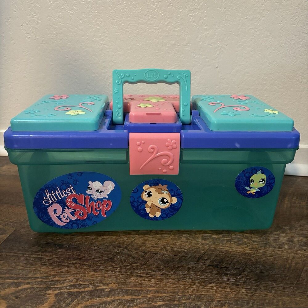Littlest Pet Shop LPS, Box Storage Carry Case,  Tackle Tool Carrying with Latch
